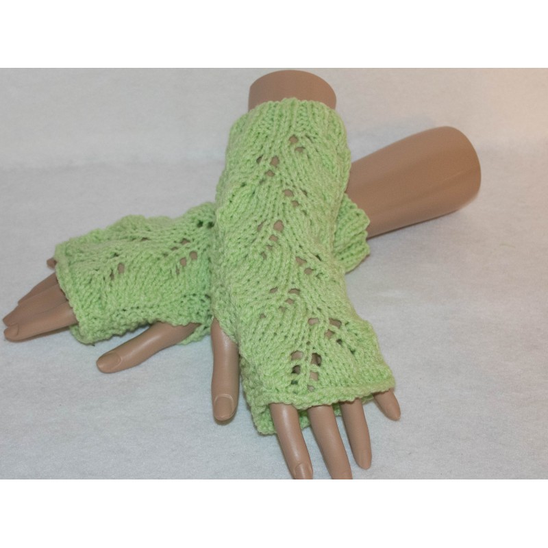 Stulpen - fingerlose Handschuhe - floral