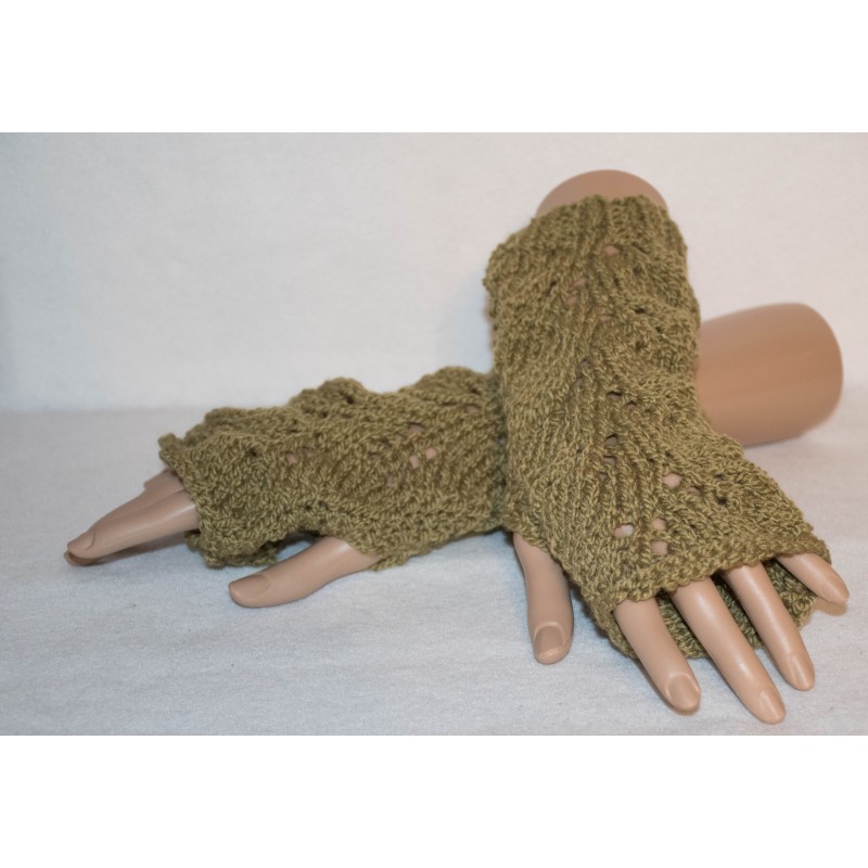 Stulpen - fingerlose Handschuhe - floral