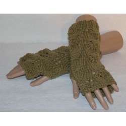 Stulpen - fingerlose Handschuhe - floral