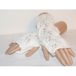 Stulpen - fingerlose Handschuhe - floral