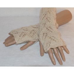 Stulpen - fingerlose Handschuhe - floral