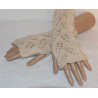 Stulpen - fingerlose Handschuhe - floral