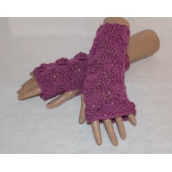 Stulpen - fingerlose Handschuhe - floral