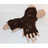 Stulpen - fingerlose Handschuhe - floral