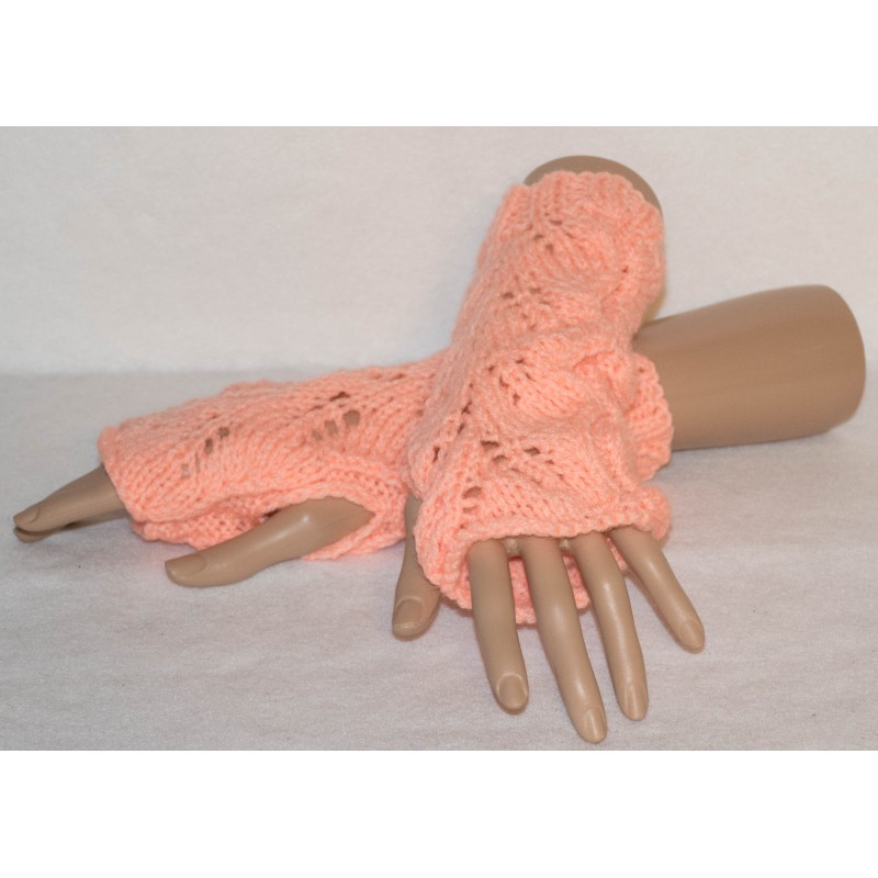 Stulpen - fingerlose Handschuhe - floral