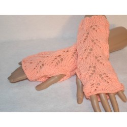 Stulpen - fingerlose Handschuhe - floral