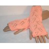 Stulpen - fingerlose Handschuhe - floral