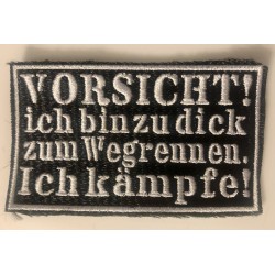 Vorsicht, ich kämpfe - Aufnäher - patches