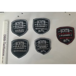 Echte Frauen fahren Motorrad - Aufnäher - patches