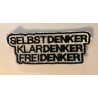 patch - Aufnäher - Denker - gestickt