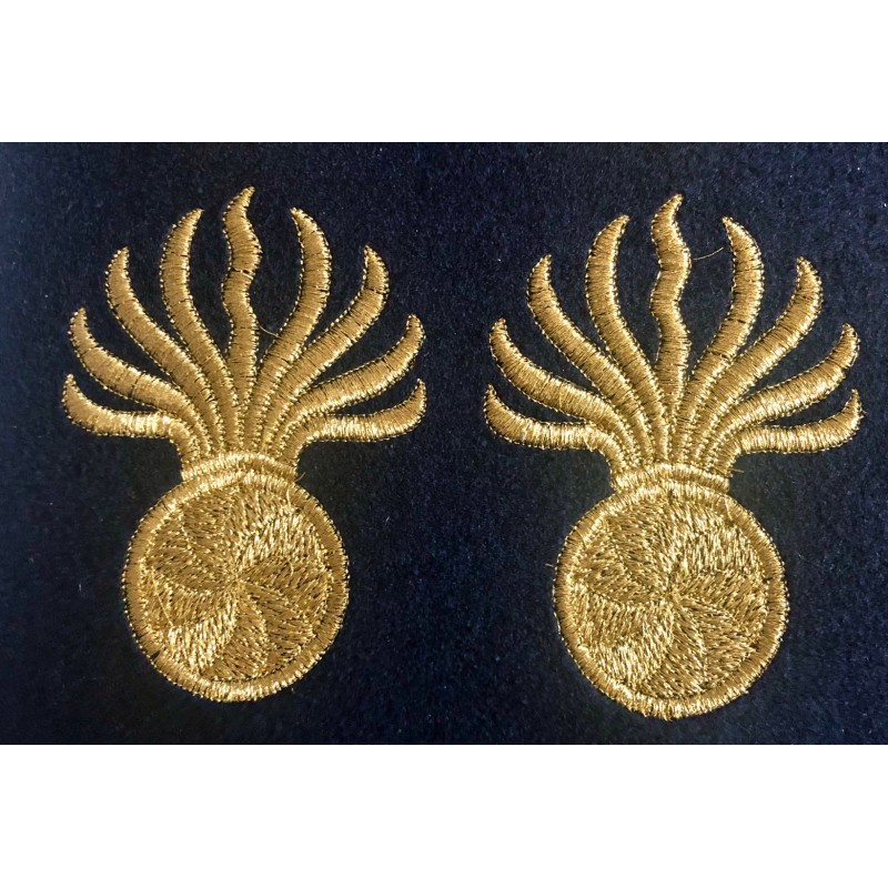 embroidered grenades for officers beginning XIX ème
