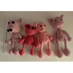 Glücksschwein - gehäkelt - hangefertigt