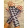 Stulpen - fingerlose Handschuhe - Entrelac