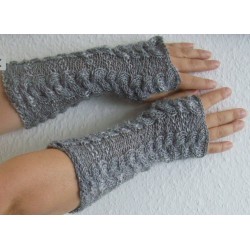 Stulpen  - fingerlose Handschuhe - Zopf