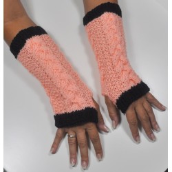 Stulpen - fingerlose Handschuhe - Zopf - mix