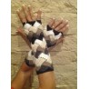 Stulpen - fingerlose Handschuhe - Entrelac