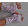 Stulpen - fingerlose Handschuhe - Zopf - mix